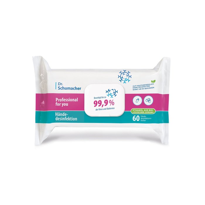 Product Image of Händedesinfektionstücher Professional, Handdesinfektion gegen Bakterien und Viren, parfümfrei, hautschonend