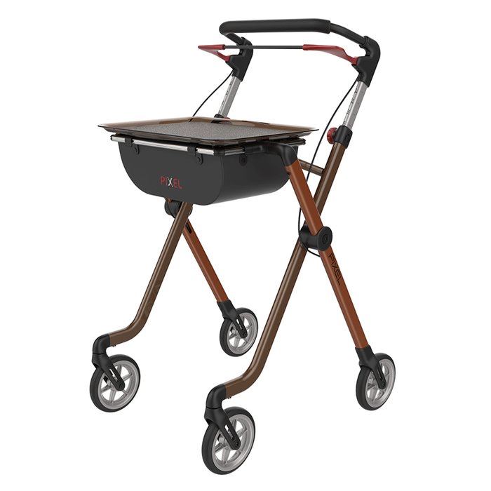 Product Image of Rehasense Indoor-Rollator Pixel, Gehwagen für Innenbereich, Aluminium, Tablett als Beistelltisch, Flex-Rahmen