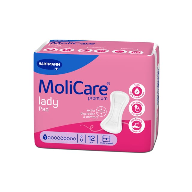 Gallery Image of MoliCare Premium Lady Pad 1 Tropfen, Inkontinenzeinlage für Frauen leichte Blasenschwäche, Aloe Vera, atmungsaktiv