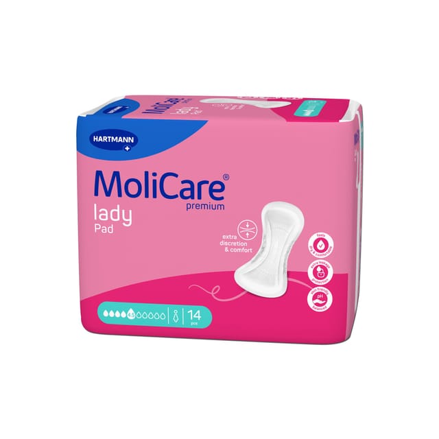 Gallery Image of MoliCare Premium Lady Pad 4,5 Tropfen, Inkontinenzeinlage Frauen mittlere Blasenschwäche, Aloe Vera, atmungsaktiv