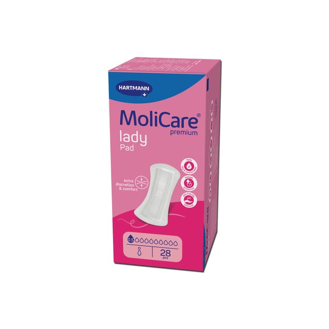 Gallery Image of MoliCare Premium Lady Pad 0,5 Tropfen, Inkontinenzeinlage für Frauen sehr leichte Blasenschwäche, Aloe Vera