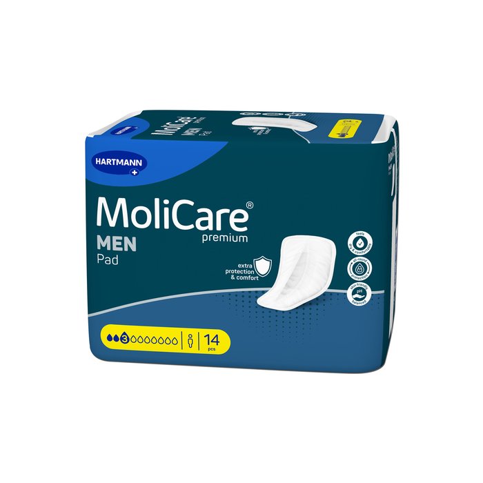 Product Image of MoliCare Premium Men Pad, Inkontinenzeinlage für Männer leichte Blasenschwäche, 3 Tropfen, SkinGuard-Technologie