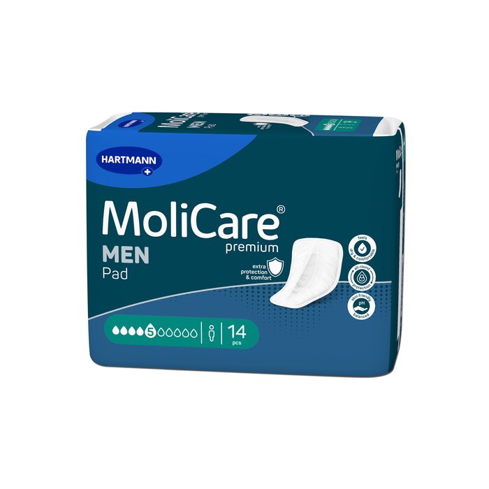 Product Image of MoliCare Premium Men Pad, Inkontinenzeinlage für Männer mittlere Blasenschwäche, 5 Tropfen, SkinGuard-Technologie