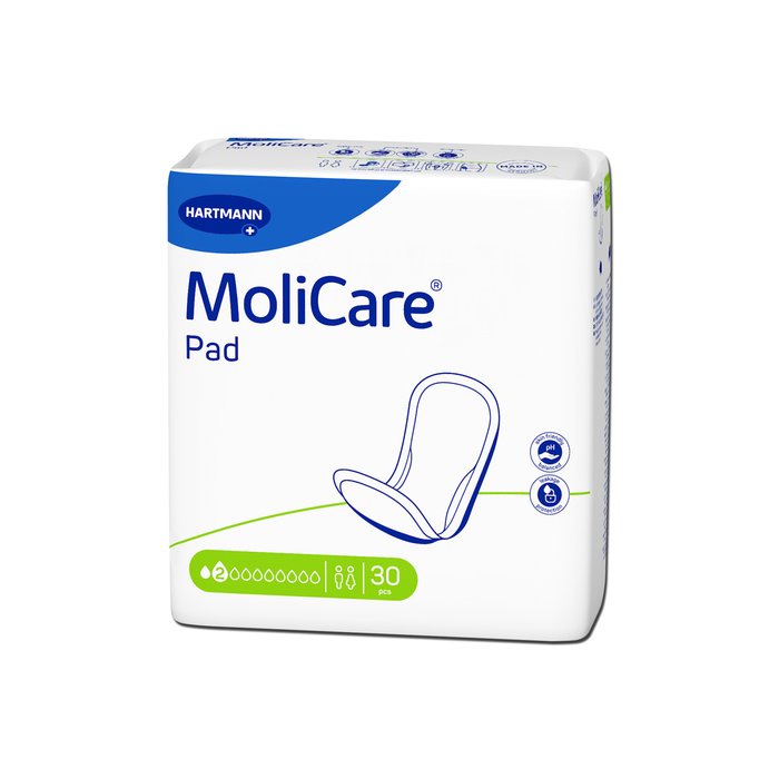Product Image of MoliCare Pad 2 Tropfen, Inkontinenzeinlage Unisex leichte Blasenschwäche, Tag und Nacht, geruchshemmend
