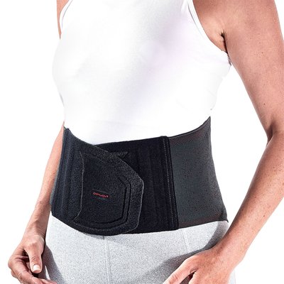 Produktbild für DONJOY LWS-Orthese LumboForce 1, Lendenwirbelsäulen-Stabilisierung mit Massage-Pelotte, Frontverschluss, graphitgrau