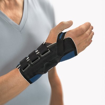 Produktbild für Bort Handgelenkorthese Generation, Handgelenkstabilisierung volar und dorsal, atmungsaktiv, Verschlusszügel, blau