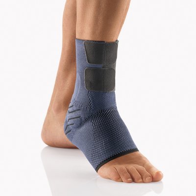 Produktbild für Bort Knöchelbandage Generation, Sprunggelenkstabilisierung mit Silikonpelotten, anatomisch, atmungsaktiv, blau