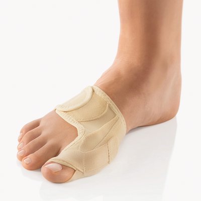 Produktbild für Bort Hallux-Valgus-Schiene PediSoft TexLine, Korrekturschiene Großzehe Tag und Nacht, Memory-Effekt, beige