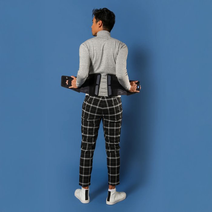 Product Image of Thuasne LWS-Orthese Lombastab Vario, Rückenstütze bei chronischen Rückenschmerzen, Pelotte, Zugsystem, blau