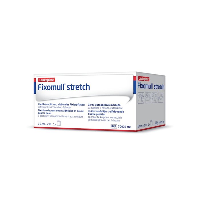 Product Image of Essity Fixierbinde Fixomull Stretch, Klebevlies Wundverband für Gelenke, Querelastizität, atmungsaktiv, weiß