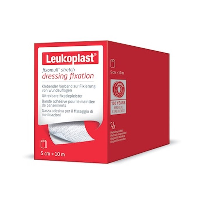 Product Image of Essity Klebevlies Leukoplast Fixomull Stretch, elastisches Fixierpflaster für bewegliche Körperteile, atmungsaktiv