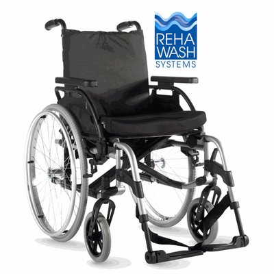 Produktbild für Sunrise Medical Leichtgewichtrollstuhl Breezy BasiX2, faltbarer Rollstuhl mit Trommelbremse, ergonomische Rücklehne
