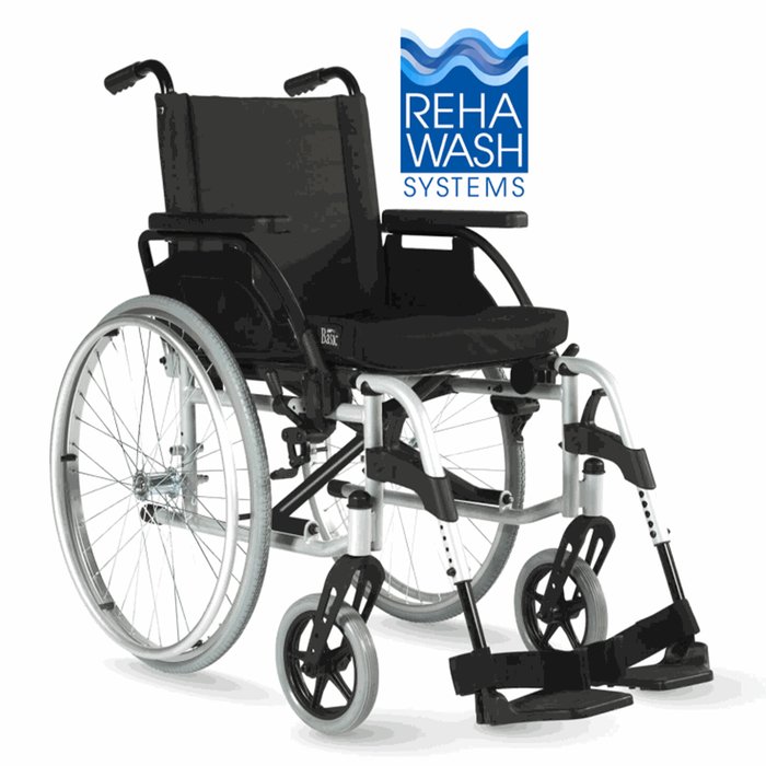 Product Image of Sunrise Medical Rollstuhl Breezy UniX2 Standard, faltbarer Pflegerollstuhl, höhenverstellbar, hochklappbares Seitenteil