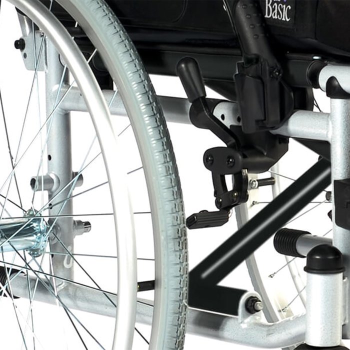 Product Image of Sunrise Medical Rollstuhl Breezy UniX2 Standard, faltbarer Pflegerollstuhl mit Trommelbremse, höhenverstellbar