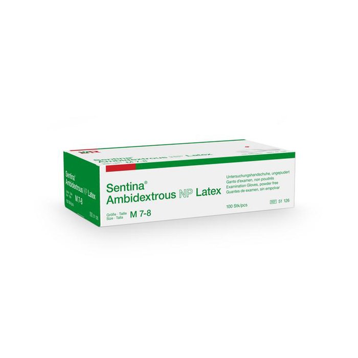 Product Image of Lohmann Rauscher Latex-Handschuhe Sentina Ambidextrous, Untersuchungshandschuh puderfrei beidseitig, weiß