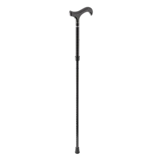 Gallery Image of Ossenberg Carbon-Gehstock faltbar, Faltstock mit Derbygriff Schachbrettmuster, ultraleicht, 120 kg, schwarz-anthrazit