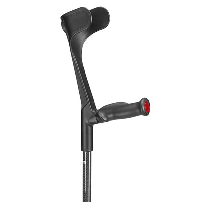 Produktbild für Ossenberg Carbon-Gehstütze Klassiker, Unterarmgehstütze bis 140 kg, Softgriff, carbon-schwarz