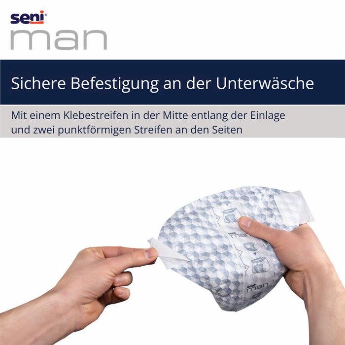 Product Image of Seni Man Extra Level 3, Inkontinenzeinlage Männer extra starke Saugkraft, atmungsaktiv, latexfrei, 15 Stück