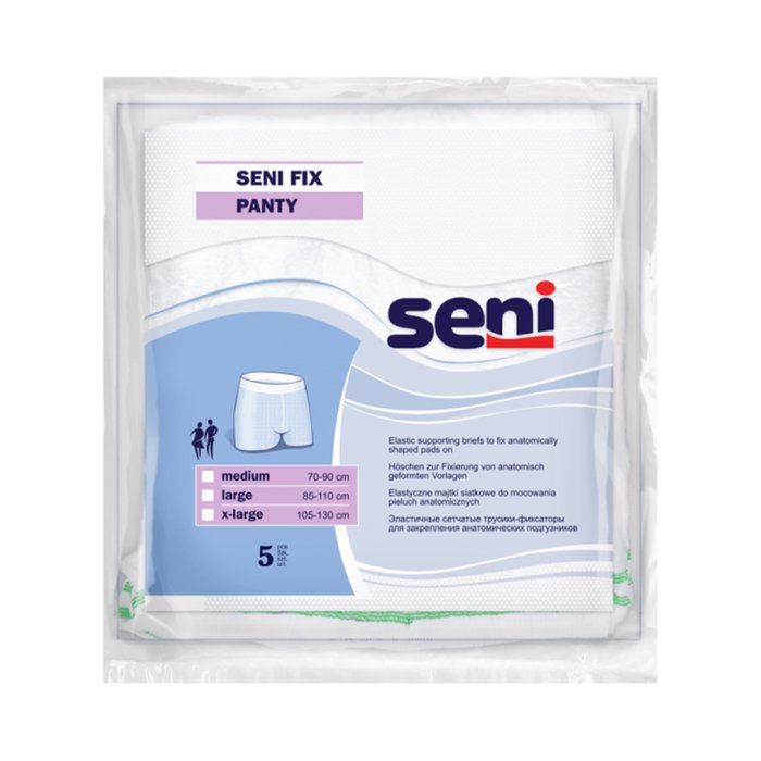 Product Image of Seni Fix Panty, Fixierhose für Inkontinenzvorlagen Frauen, elastisch, hautfreundlich, latexfrei, 5 Stück