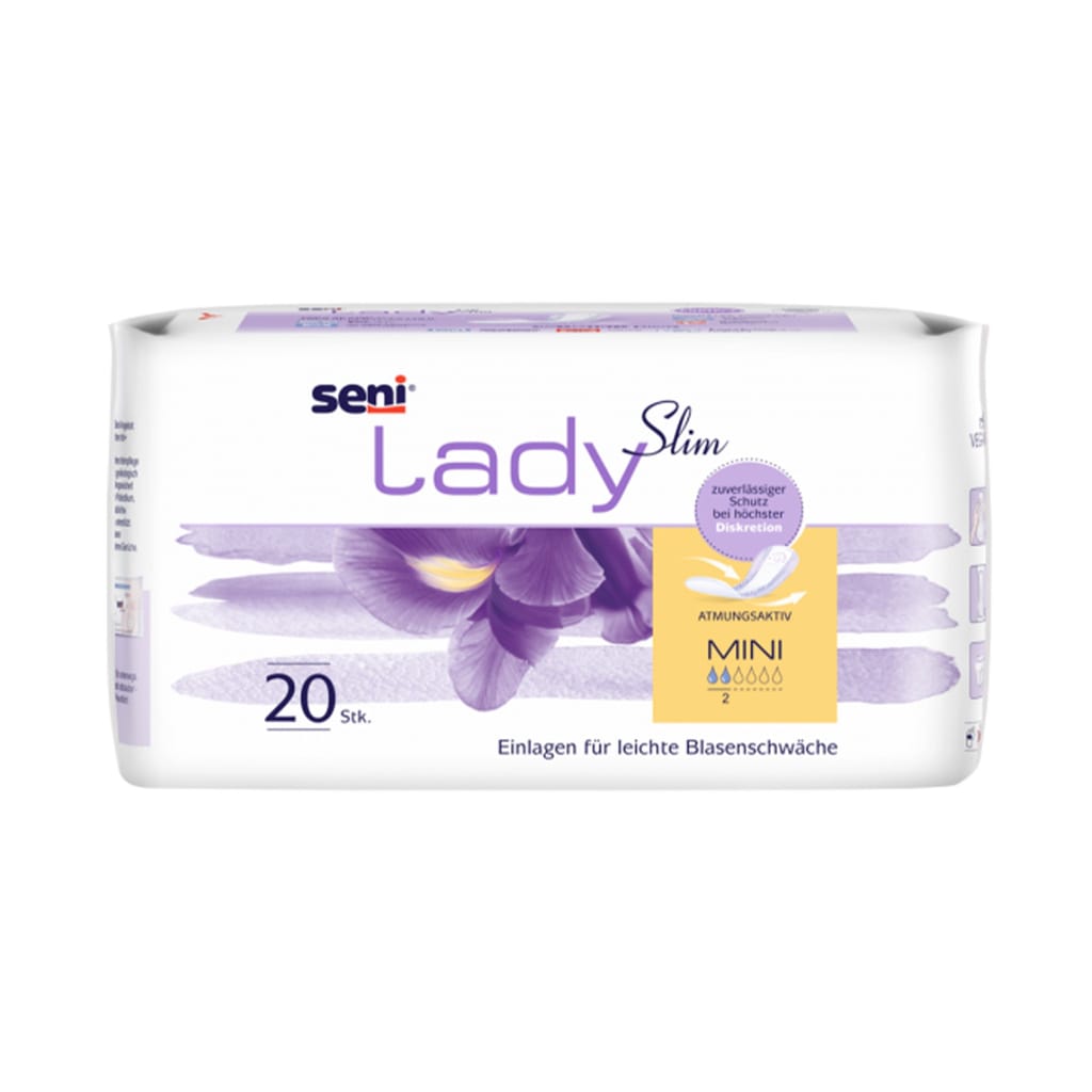 Gallery Image of Seni Lady Slim Mini, Inkontinenzeinlage für Frauen leichte Blasenschwäche, mini, atmungsaktiv, 20 Stück