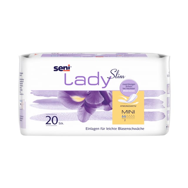 Gallery Image of Seni Lady Slim Mini, Inkontinenzeinlage für Frauen leichte Blasenschwäche, mini, atmungsaktiv, 20 Stück
