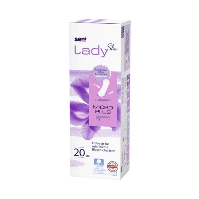 Product Image of Seni Lady Slim Micro Plus, Inkontinenzeinlage für Frauen ultradünn, diskret, atmungsaktiv, 20 Stück