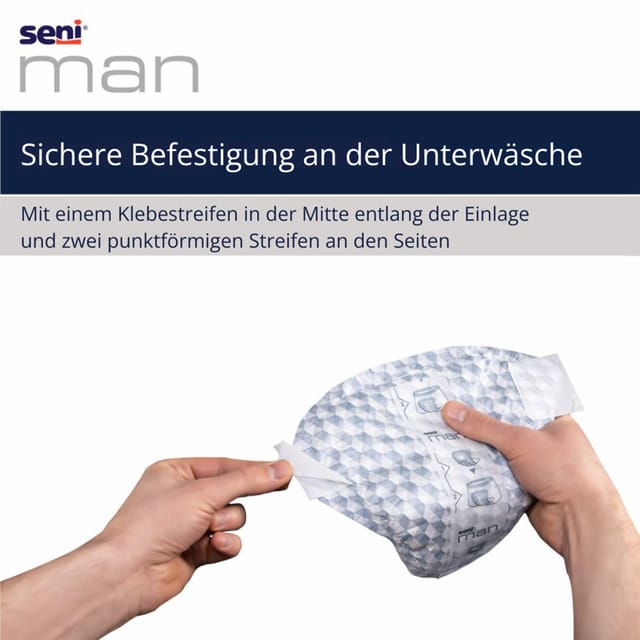 Gallery Image of Seni Man Light Level 1, Inkontinenzeinlage Männer leichte Saugkraft, atmungsaktiv, latexfrei, 15 Stück