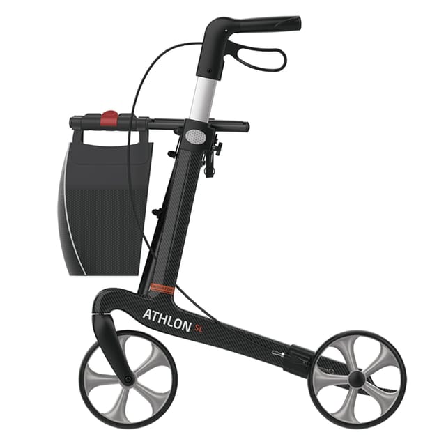 Gallery Image of Rehasense Carbon-Rollator Athlon SL, ultraleichter Gehwagen faltbar, höhenverstellbar, TPE-Räder