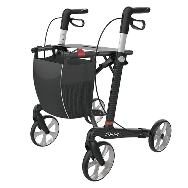 Gallery Image of Rehasense Carbon-Rollator Athlon SL, ultraleichter Gehwagen faltbar, höhenverstellbar, TPE-Räder