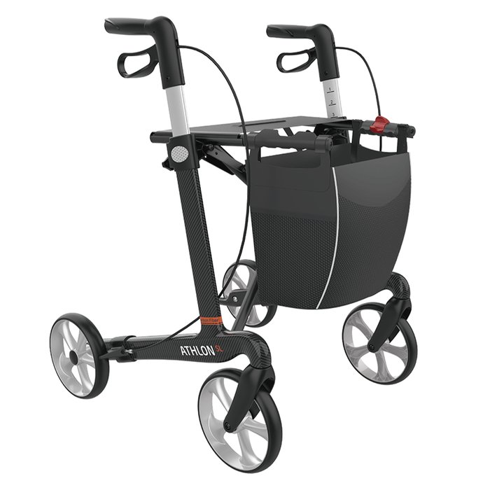 Product Image of Rehasense Carbon-Rollator Athlon SL, ultraleichter Gehwagen faltbar, höhenverstellbar, TPE-Räder