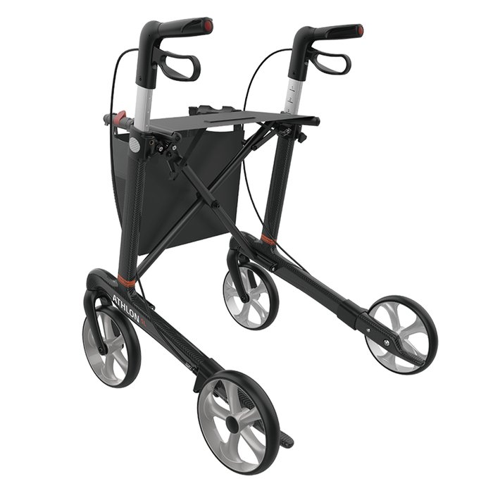 Product Image of Rehasense Carbon-Rollator Athlon SL, ultraleichter Gehwagen faltbar, höhenverstellbar, TPE-Räder