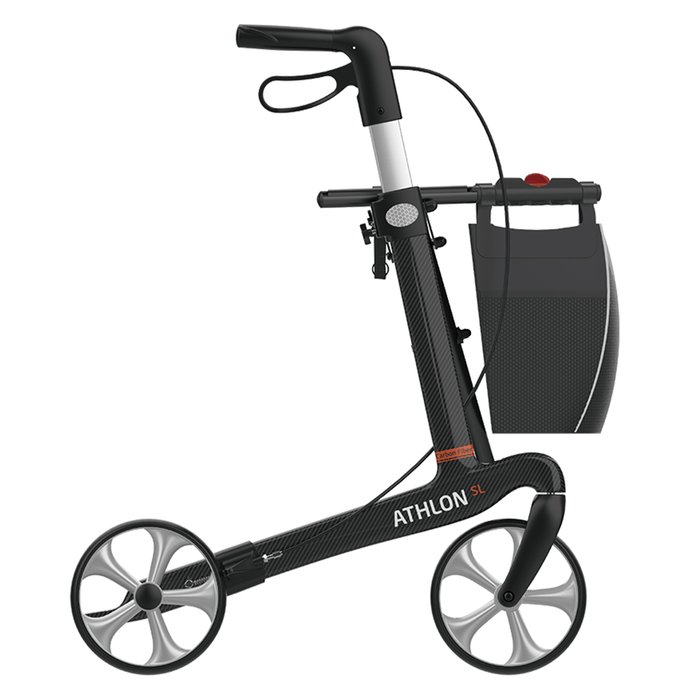 Product Image of Rehasense Carbon-Rollator Athlon SL, ultraleichter Gehwagen faltbar, höhenverstellbar, TPE-Räder