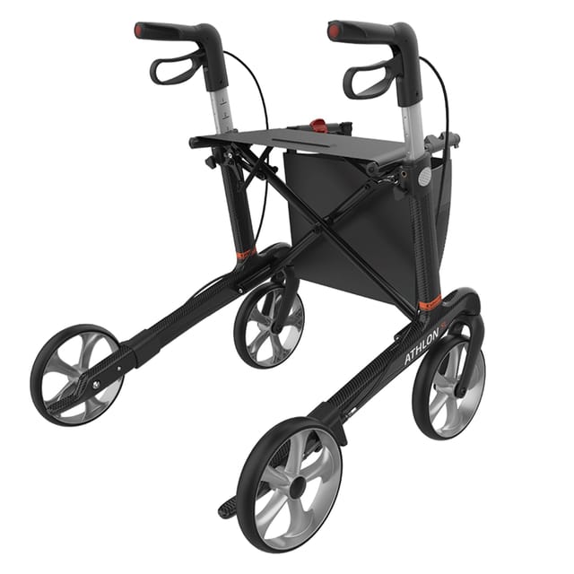 Gallery Image of Rehasense Carbon-Rollator Athlon SL, ultraleichter Gehwagen faltbar, höhenverstellbar, TPE-Räder