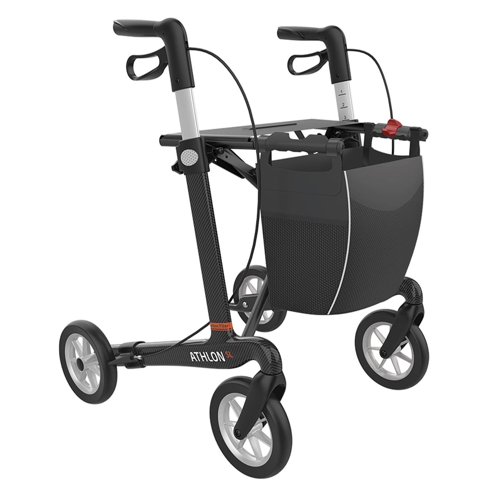 Gallery Image of Rehasense Carbon-Rollator Athlon SL, ultraleichter Gehwagen faltbar, höhenverstellbar, Soft-Räder