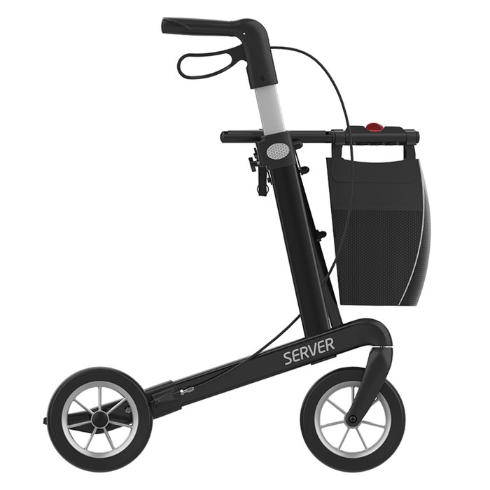 Product Image of Rehasense Rollator Server Aluminium, leichter Gehwagen faltbar, Soft-Räder, abnehmbare Einkaufstasche