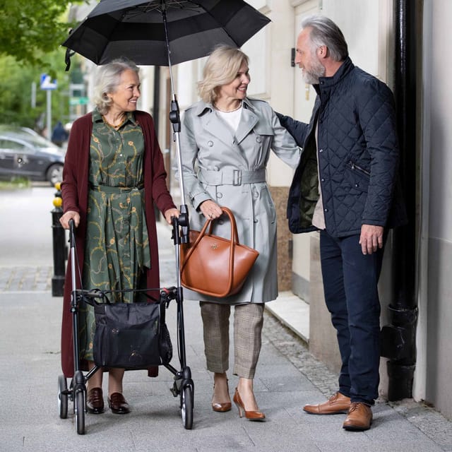 Gallery Image of Rehasense Rollator Server Aluminium, leichter Gehwagen faltbar, TPE-Räder, abnehmbare Einkaufstasche