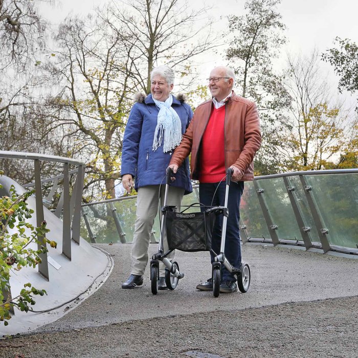 Product Image of Sunrise Medical Rollator Gemino 30 Comfort, gefederter Gehwagen für drinnen und draußen, Korb 10 kg, Stoßdämpfung