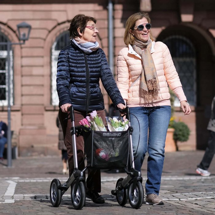 Product Image of Sunrise Medical Rollator Gemino 30 Comfort, gefederter Gehwagen für drinnen und draußen, Korb 10 kg, Stoßdämpfung