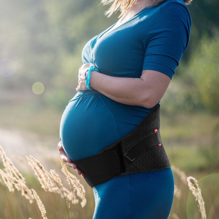 Product Image of AIRCAST Schwangerschaftsorthese MyBabyStrap, Beckengürtel Schwangerschaft, 4 Stützelemente, atmungsaktiv, schwarz