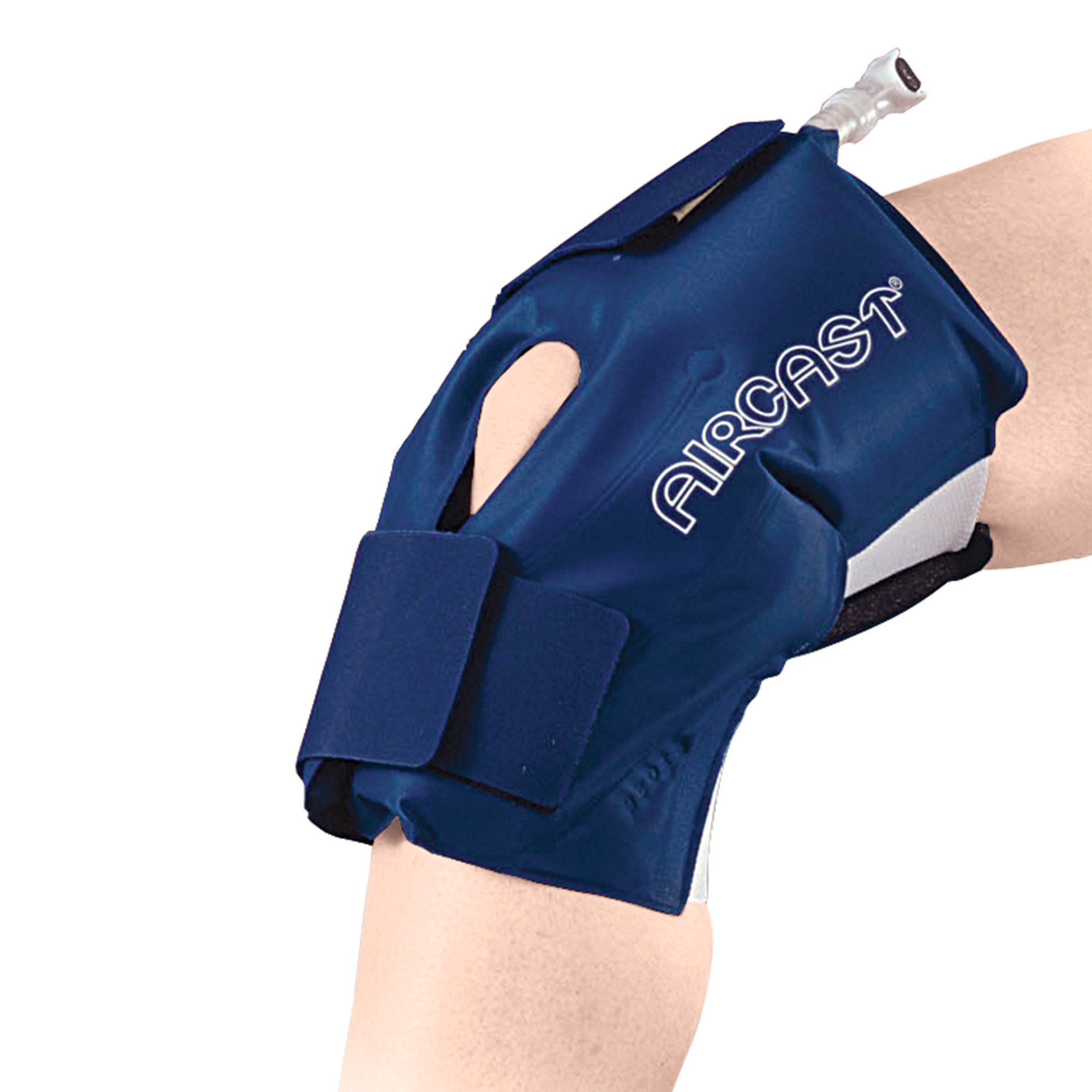 AIRCAST Knie Cryo Cuff, Kältetherapie Knie nach OP und Verletzung, Kompression, Schwellungsreduktion, blau