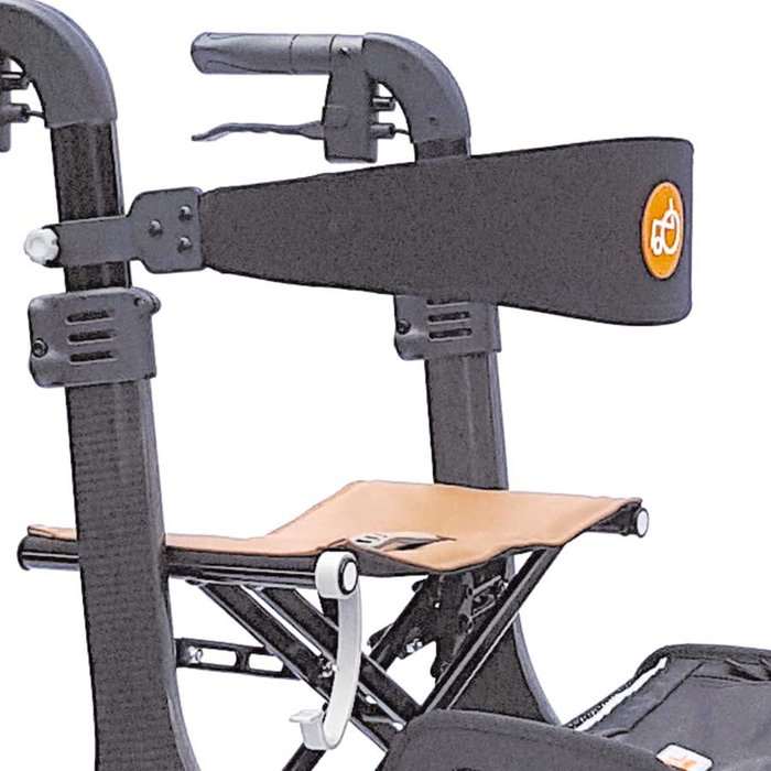 Product Image of UHC Carbon Rollator F1, ultraleichter Gehwagen mit Echtledersitz, Designfelgen, faltbar, carbon