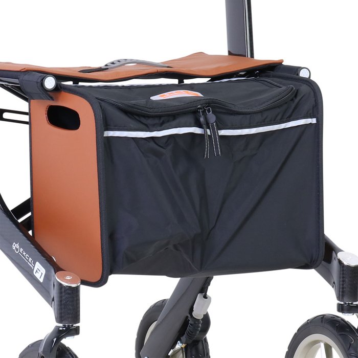 Product Image of UHC Carbon Rollator F1, ultraleichter Gehwagen mit Echtledersitz, Designfelgen, faltbar, carbon