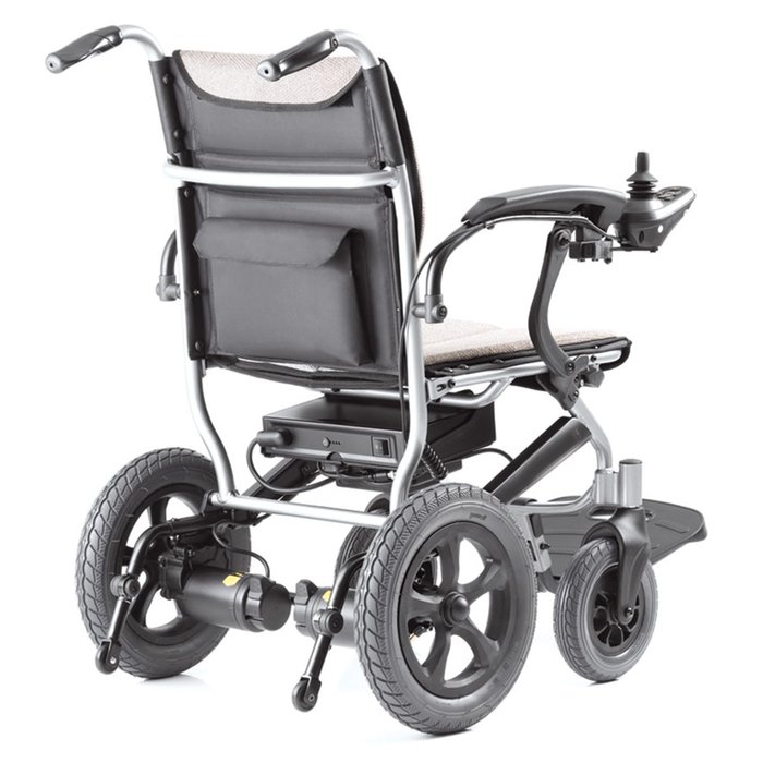 Product Image of UHC Elektrorollstuhl Hubby, faltbarer E-Rollstuhl 6 km-h, abnehmbarer Batteriekasten, silber-schwarz