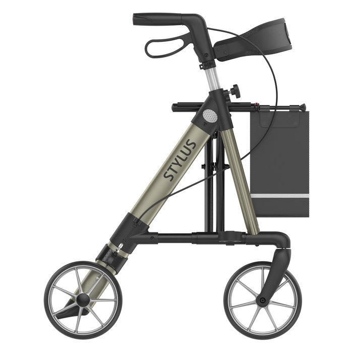 Product Image of Rehasense Rollator Stylus, leichter Aluminium-Gehwagen faltbar, Smart-Turn-Stockhalter, höhenverstellbar